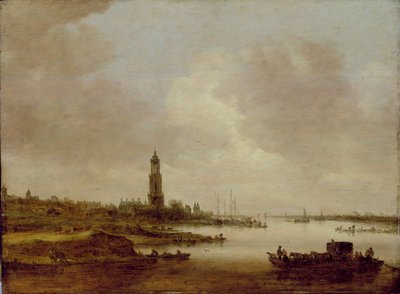 Uitzicht vanaf Rhenen (vanuit het Westen) door Jan Josephsz van Goyen